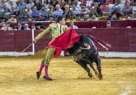 Ureña en la corrida que lidió en la plaza de toros de La Condomina el 21 de septiembre.