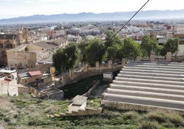 Los depósitos de la mancomunidad de Canales del Taibilla, que forman parte del proyecto de rehabilitación de la antigua cárcel y de viviendas sociales.