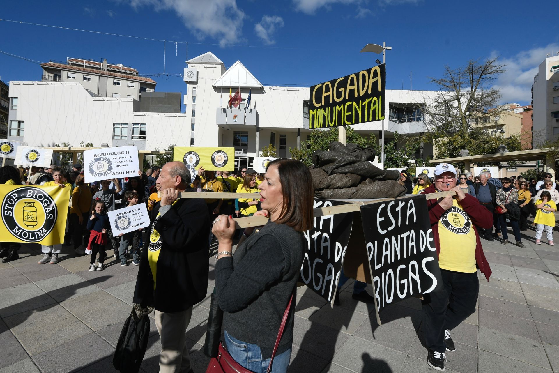 Manifestación en Molina de Segura contra la instalación de una planta de biogás, en imágenes