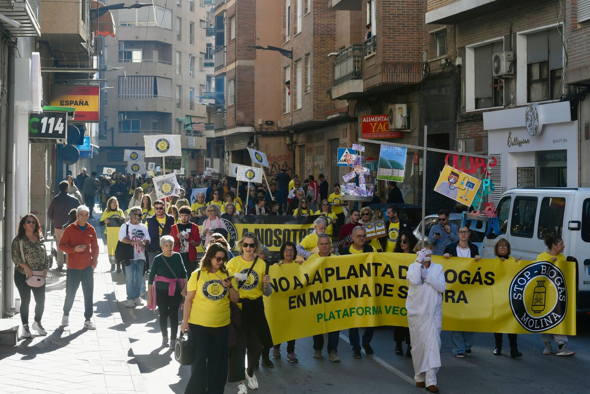 Manifestación en Molina de Segura contra la instalación de una planta de biogás, en imágenes