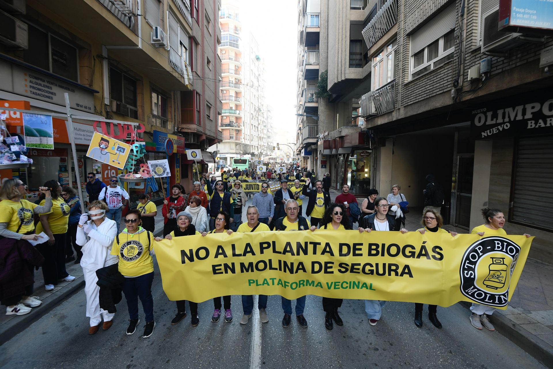 Manifestación en Molina de Segura contra la instalación de una planta de biogás, en imágenes