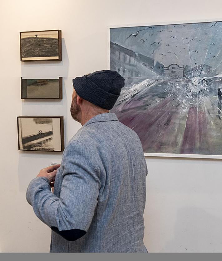 Imagen secundaria 2 - Inauguración este jueves de la muestra en el bar El Sur. 