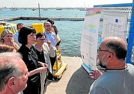 La ministra de Ciencia, Diana Morant, en una visita a San Pedro del Pinatar en junio de 2022.