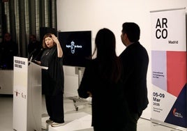 La directora de la feria, Maribel López, durante la presentación del evento, este viernes.