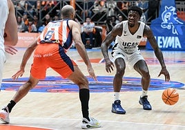 Dylan Ennis, en el partido frente al Leyma Coruña de este sábado.