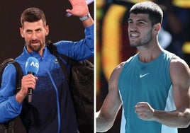 Novak Djokovic. Carlos Alcaraz