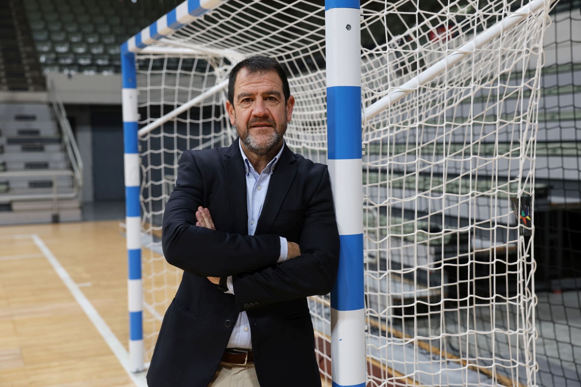 Fran Serrejón, ayer, en el Palacio de los Deportes de Murcia.