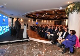 Fernando López Miras, durante su intervención en el Foro del Agua.