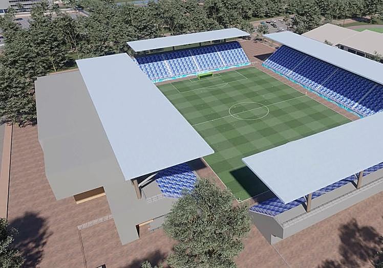 Recreación del nuevo estadio de fútbol.