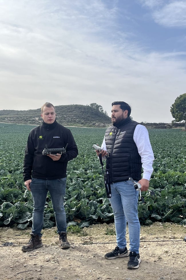 Nico Rodríguez y Eduardo Gutiérrez, especialistas en agricultura de precisión de Avanterra Tech.