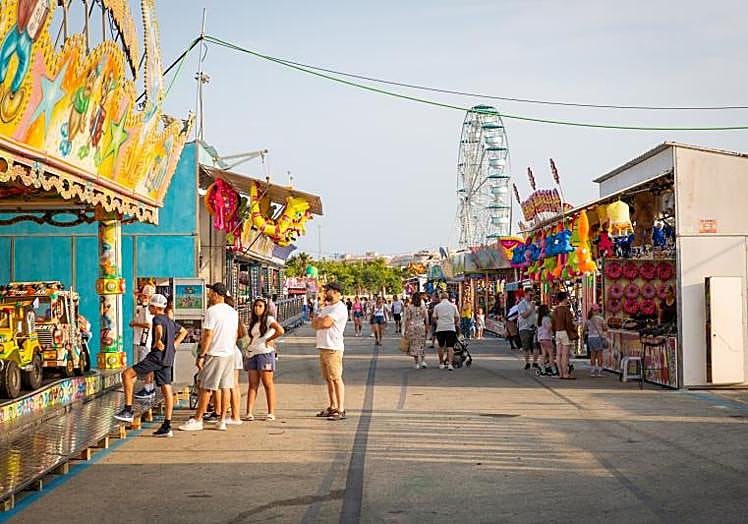 La feria de atracciones lleva instalada provisionalmente en el parque Antonio Soria desde la primera mitad de 2023.