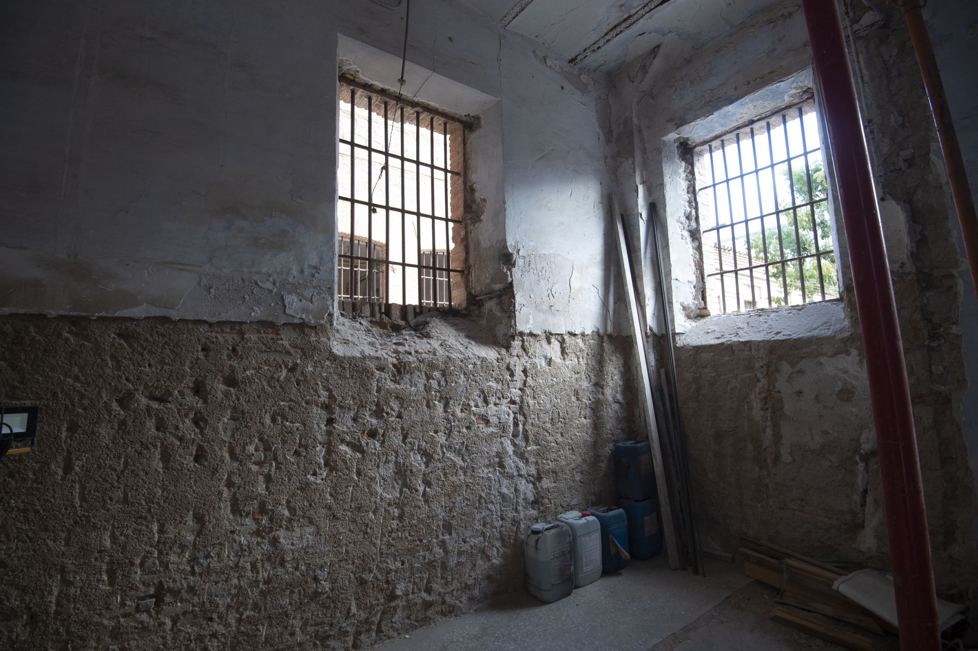 Las obras de consolidación de la estructura de la Cárcel Vieja de Murcia, en imágenes