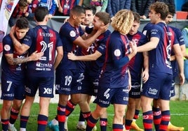 Los jugadores del Yeclano celebran un gol en una imagen de archivo.