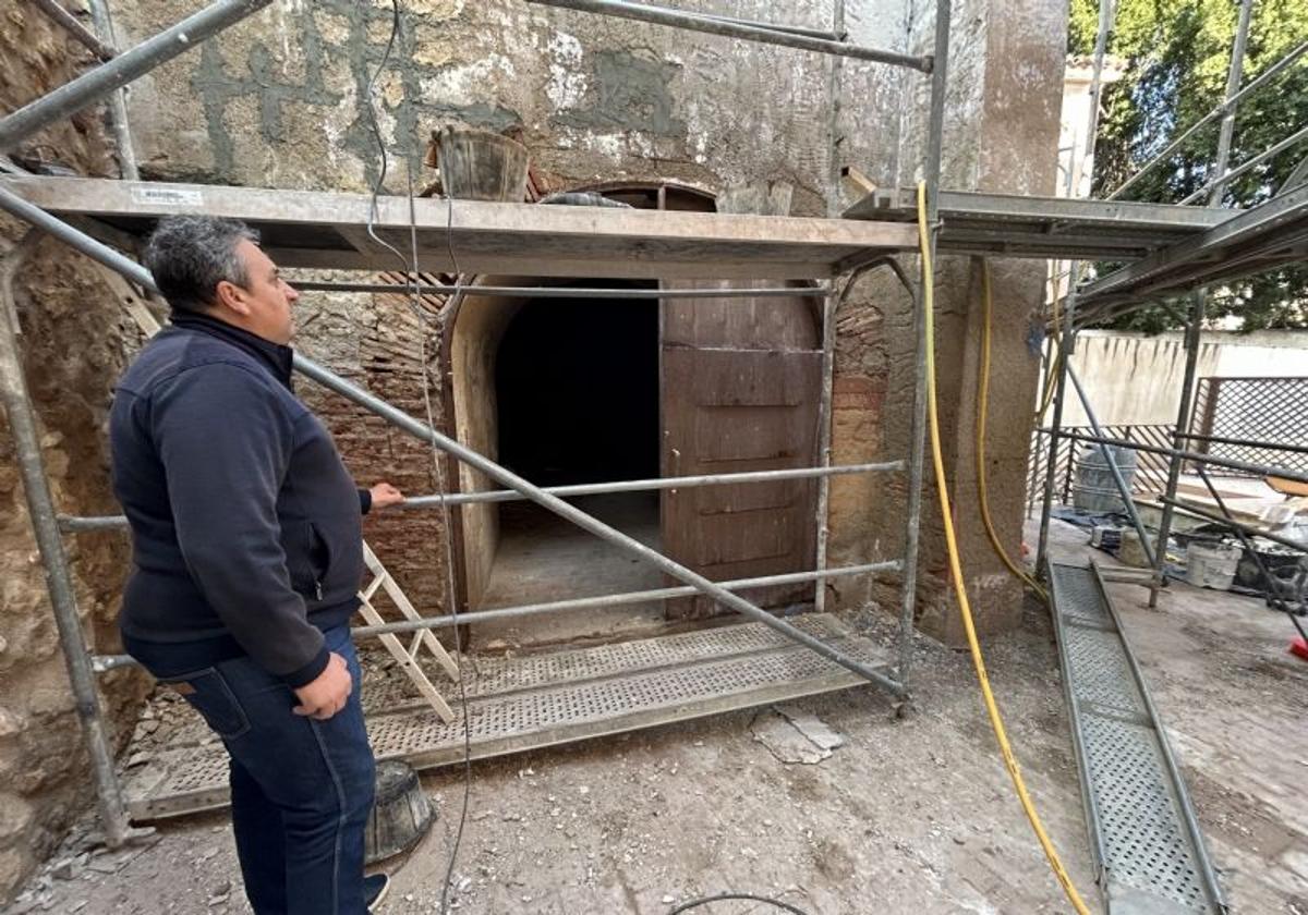 Horno moruno de Las Ollerías, cubierto ya por los andamios.