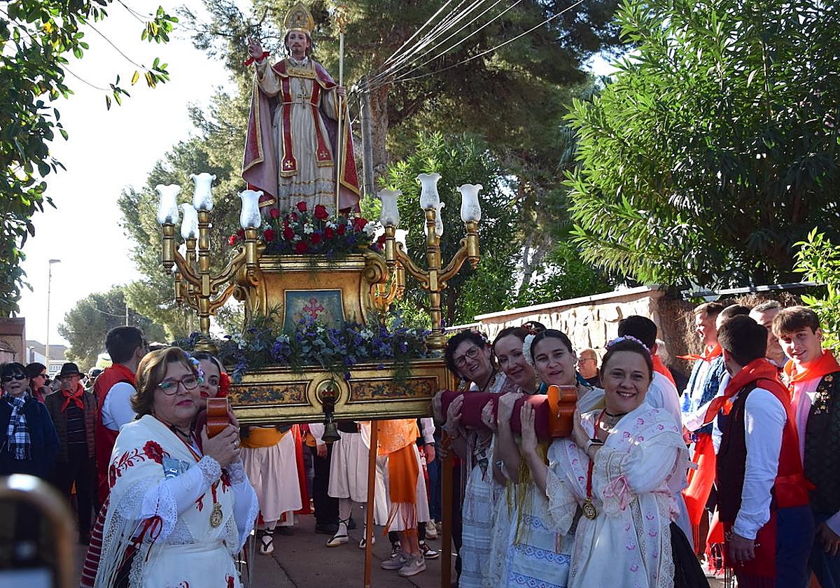 Romería de San Blas, este lunes, en Santiago de la Ribera.