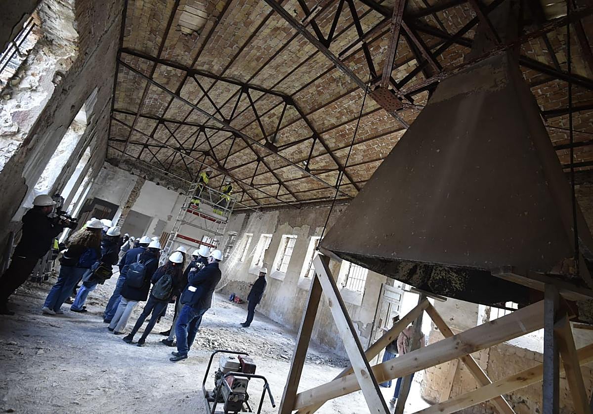 Obras de la Cárcel Vieja, este lunes, en la zona de las antiguas cocinas.
