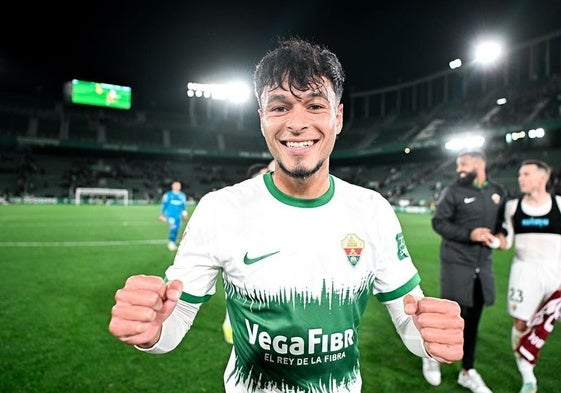 El dominicano Rafa Núñez, con el Elche.