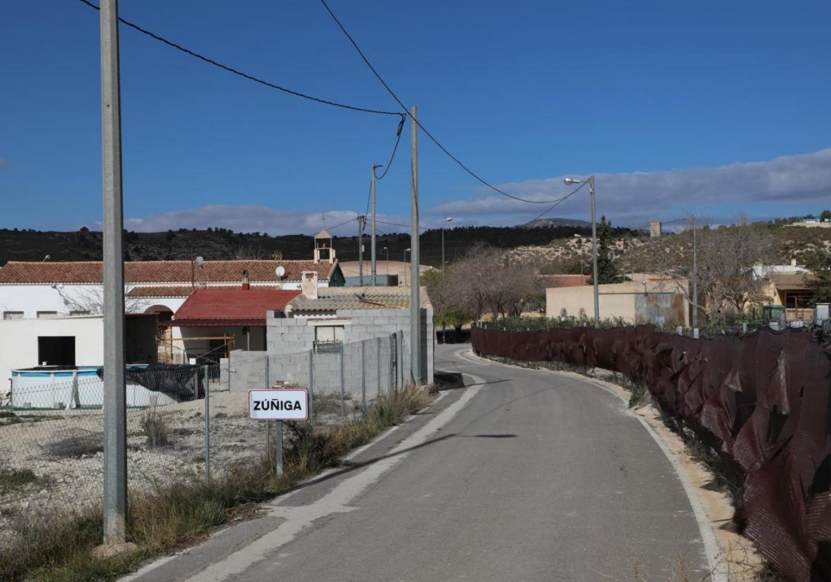 Pedanía de Zúñiga, una de las que carece de banda ancha para la conexión a internet en la zona norte del municipio.