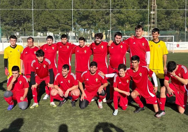 Real Murcia B. El equipo antes de hacer su debut en la Liga Súper F8 en los Dolores de Cartagena.