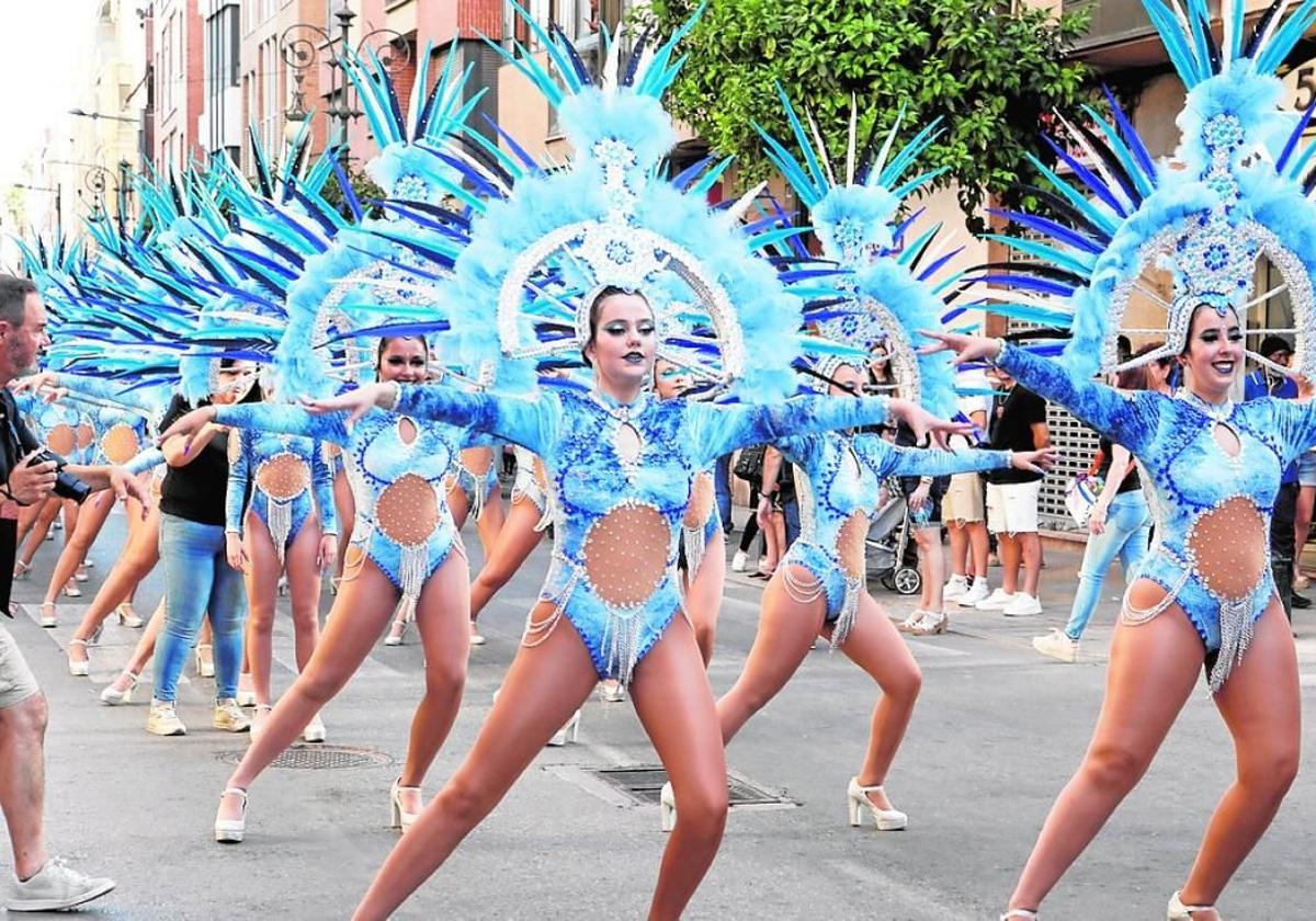 Un desfile del carnaval de Lorca, en una edición anterior.