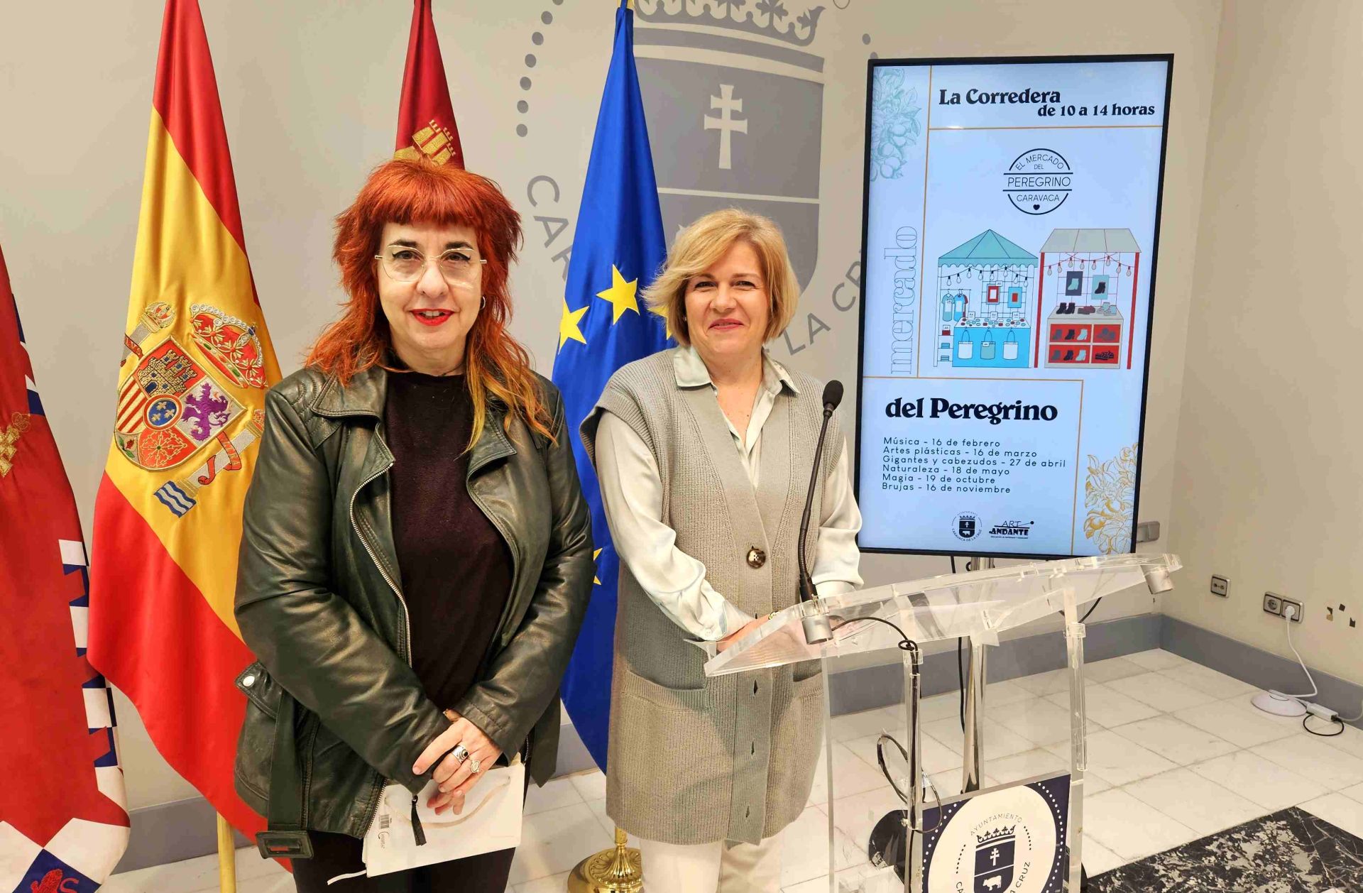 Tere Calvache y Mari Cruz Pérez durante la presentación.