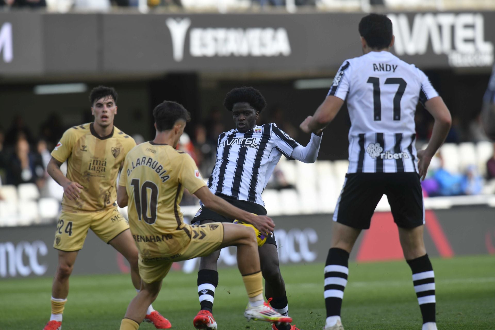 La derrota del Cartagena frente al Málaga, en imágenes