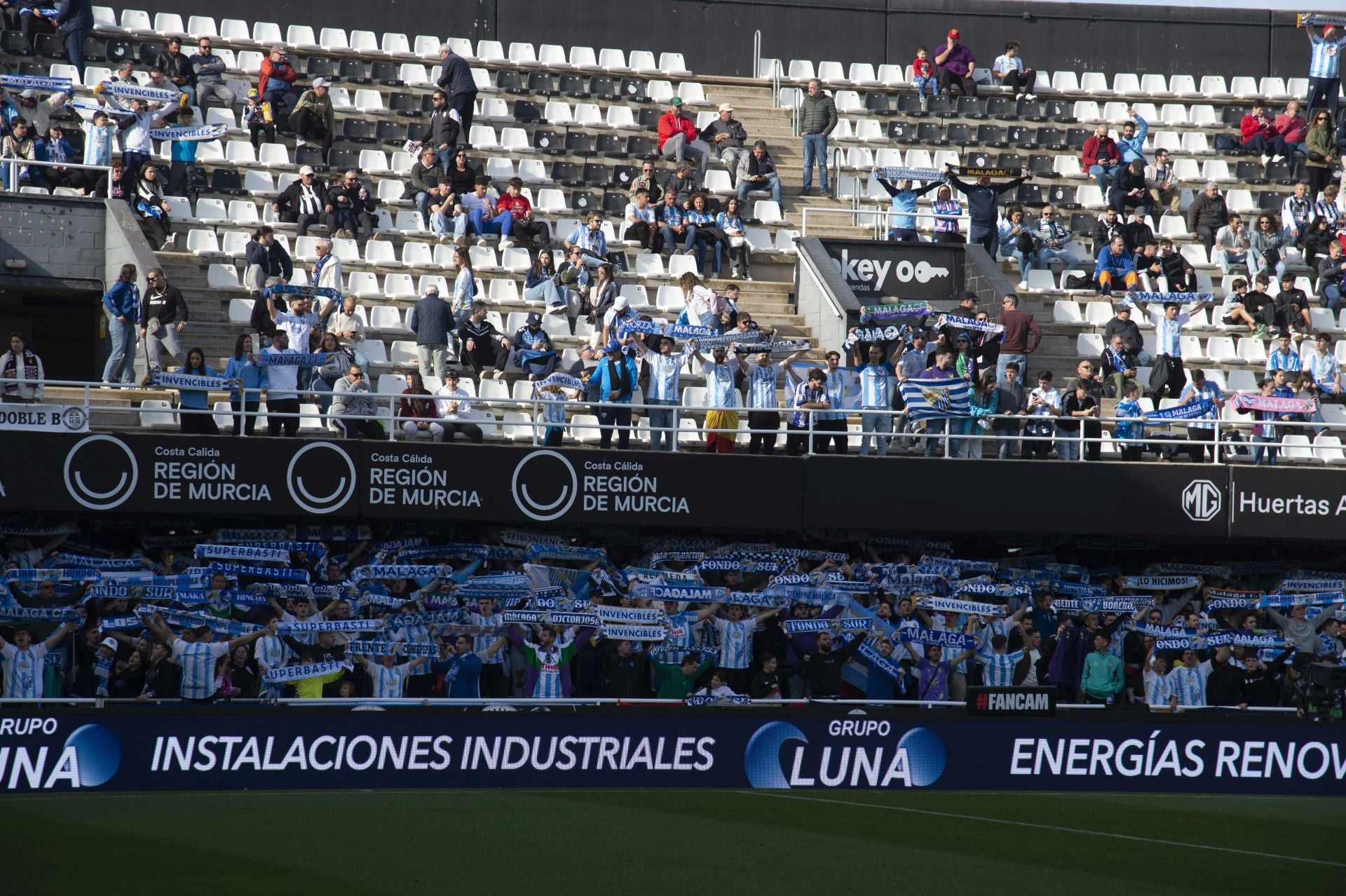 La derrota del Cartagena frente al Málaga, en imágenes