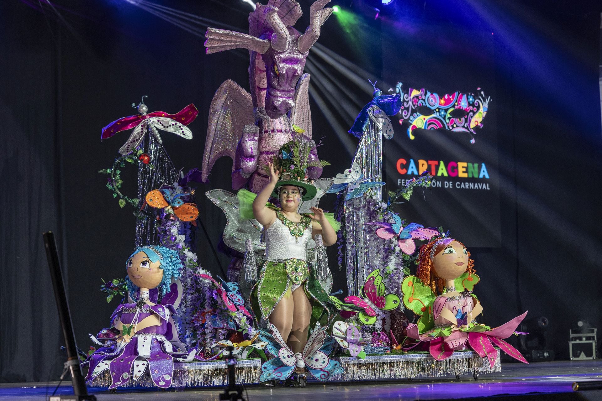 En imágenes, elección de la reina infantil del Carnaval de Cartagena