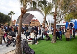 Inauguración del parque Príncipe de Asturias de Santiago de la Ribera, este sábado.