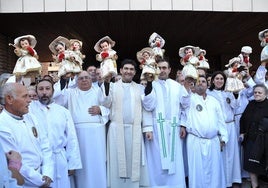 Salida de las imágenes para la adoración del Niño Jesús en Abarán, en una fotografía de archivo.