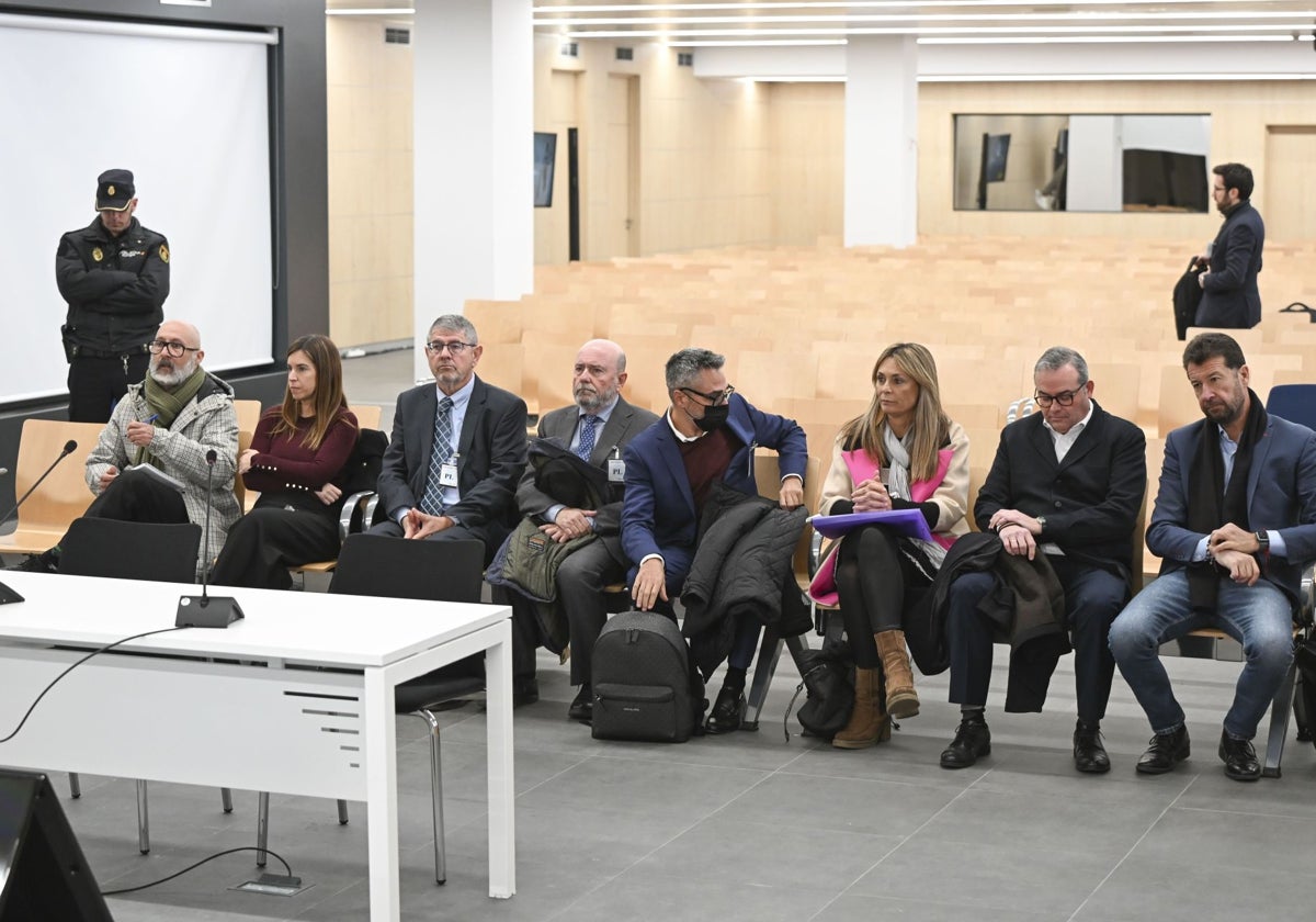 Los acusados de la rama murciana de la 'Operación Púnica', en enero, en el arranque del juicio ante la Audiencia Nacional.