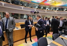 La consejera Sara Rubira, este lunes, en la reunión del Consejo de Agricultura y Pesca de la UE en Bruselas.