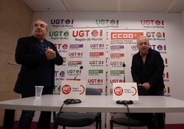 Santiago Navarro y Antonio Jiménez, este martes, en la rueda de prensa.