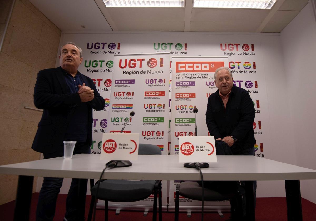 Santiago Navarro y Antonio Jiménez, este martes, en la rueda de prensa.