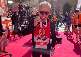 El cartagenero Carlos Ortiz, en la maratón de Murcia.