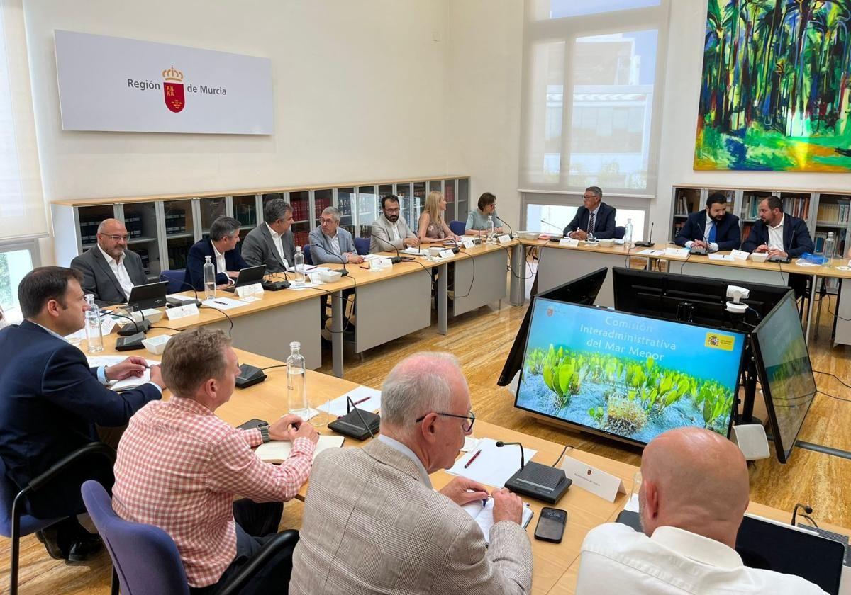 Reunión del Comité Interadministrativo del Mar Menor el pasado martes.