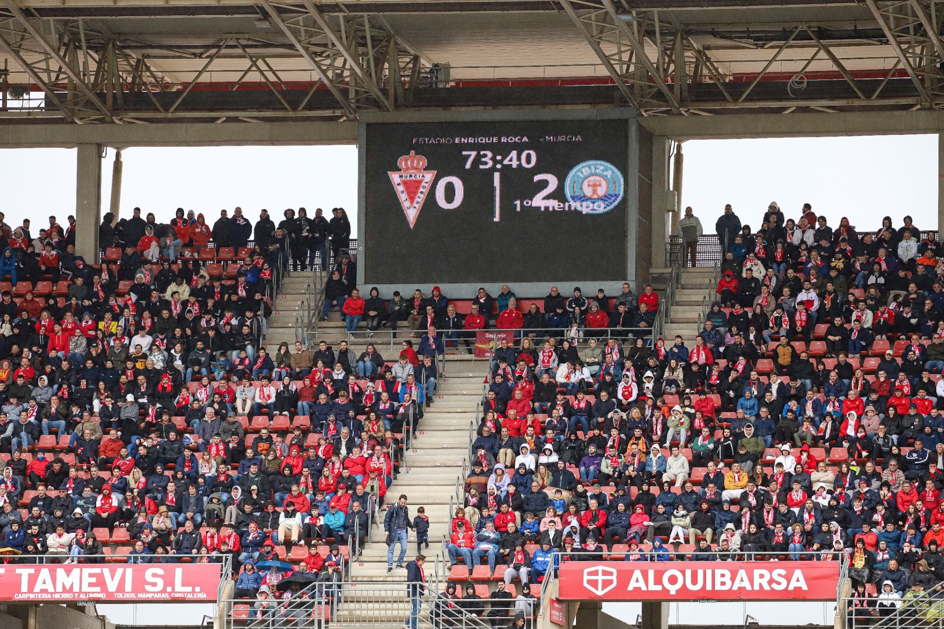 La derrota del Real Murcia frente al Ibiza, en imágenes