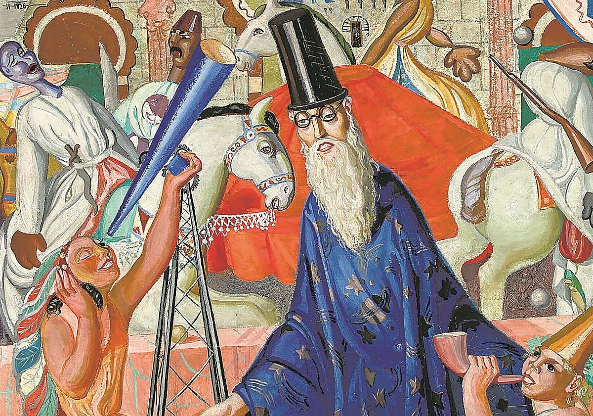 Imagen principal - 'El mago Pim pam pum' (1926), inspirado en Valle Inclán, 'Naturaleza viva XII' (1943) y 'El racimo de uvas' (1944)