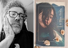 El autor fjromero y su libro '0. Elisa / Sofía.'.