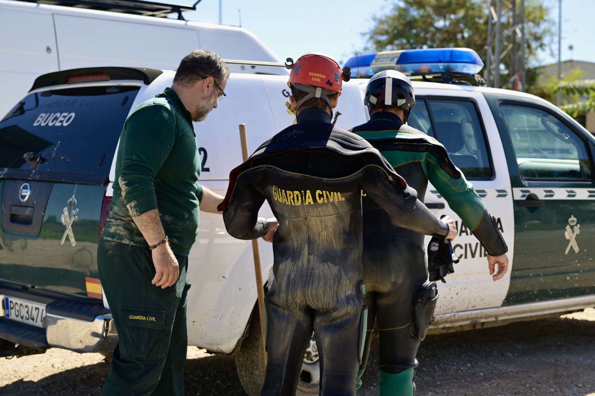 Imágenes del cuarto día de búsqueda de un hombre en el río Segura