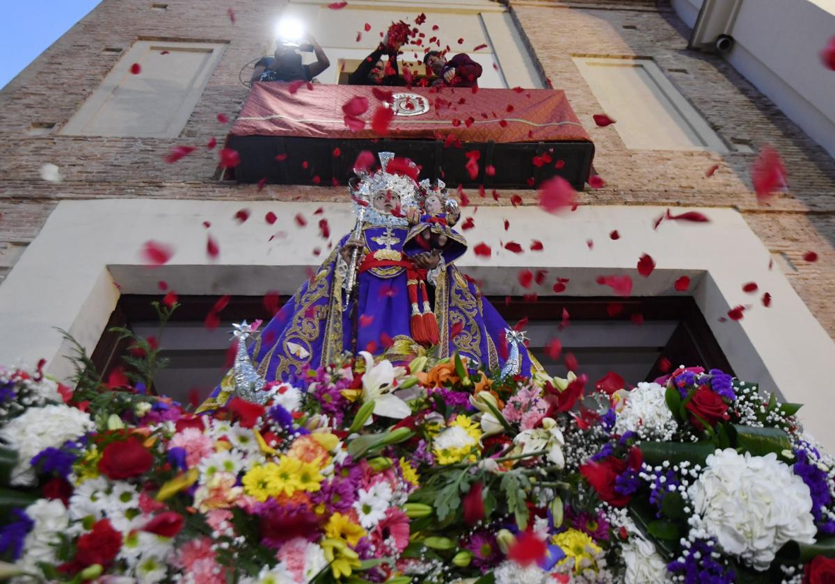 La Virgen de la Fuensanta, en su bajada a Murcia del año pasado.