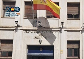 La fachada de la Jefatura Superior de Policía de Murcia, en una imagen de archivo.