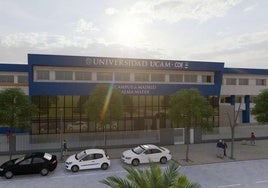 Recreación virtual del aspecto que tendrá el nuevo campus universitario de la UCAM en Madrid.