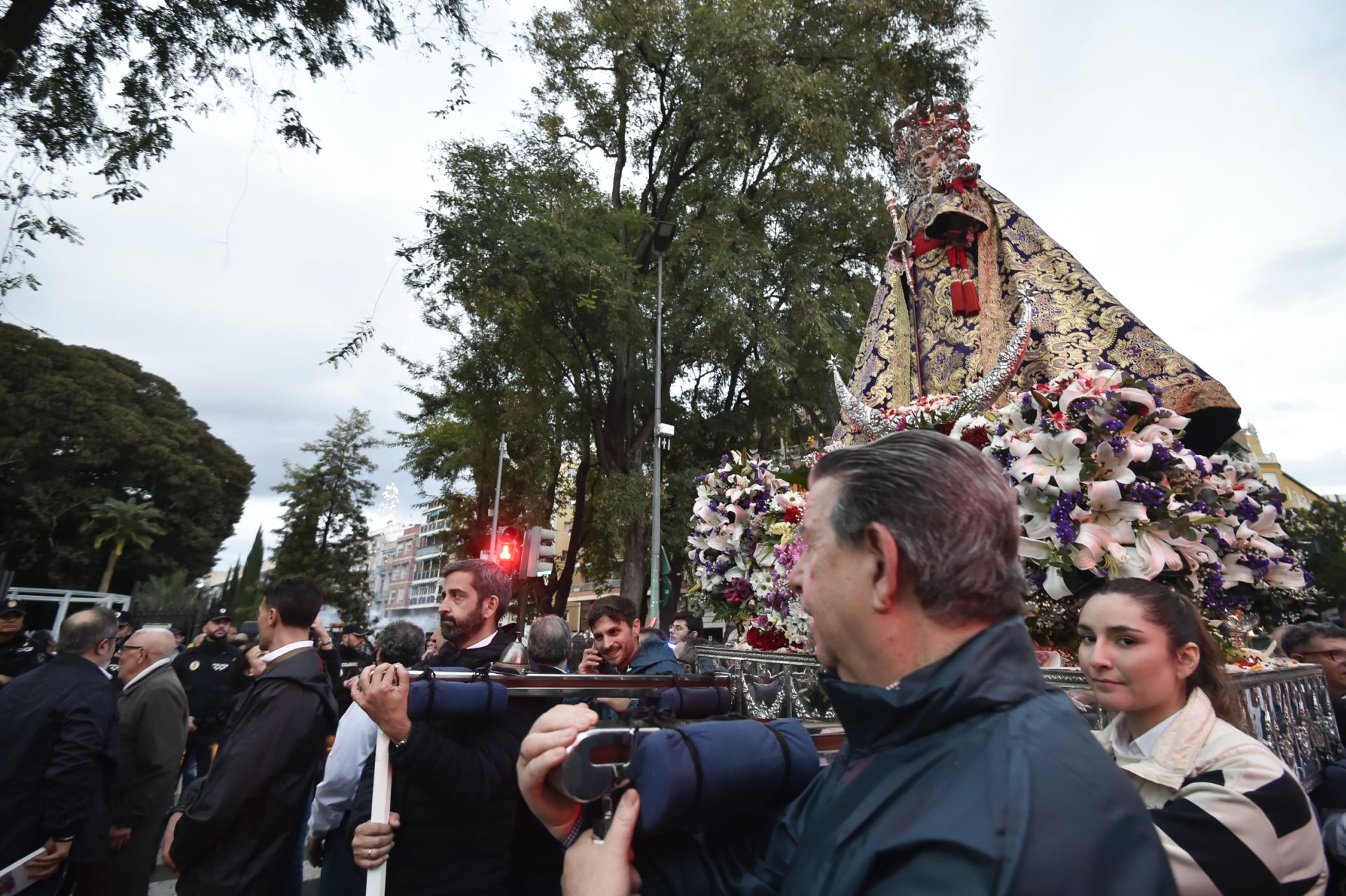 La bajada de la Virgen de la Fuensanta, en imágenes
