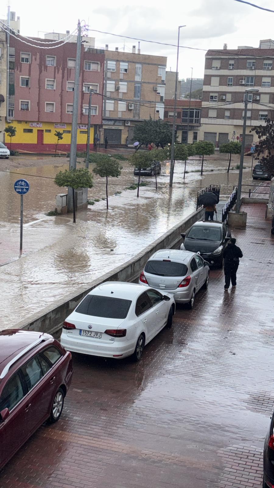 Las imágenes de la tromba de agua que ha afectado a la Región de Murcia este viernes