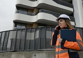 Una capataz de construcción, en una imagen de archivo.