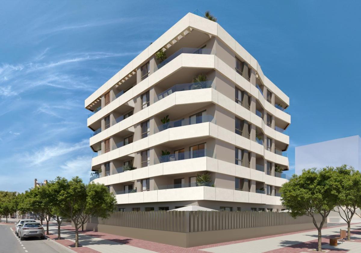 Recreación del nuevo proyecto residencial que va a ejecutar la promotora de Aquila Capital en la zona Norte de la ciudad de Murcia.