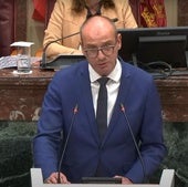 Víctor Marín, este viernes, en la Asamblea Regional.