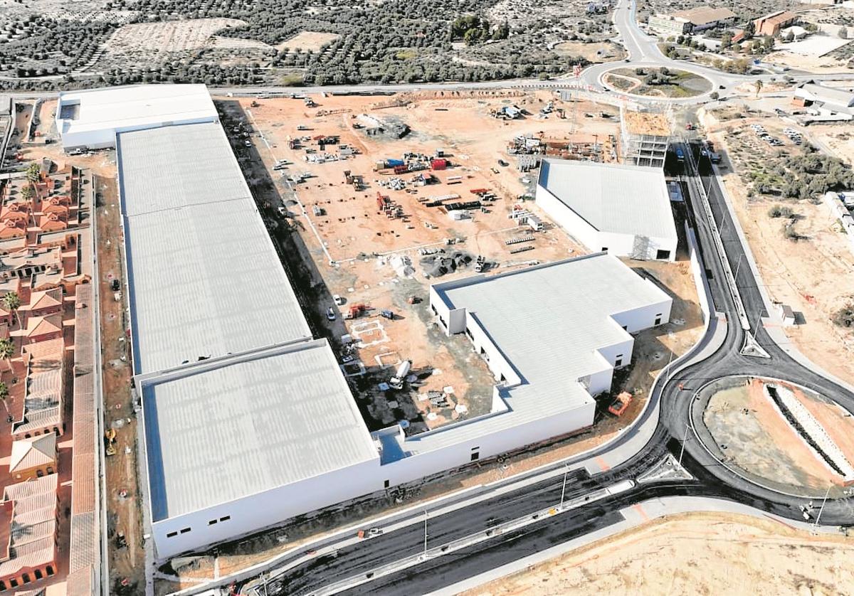 Panorámica del área comercial que abrirá en verano al lado del cementerio de Cieza, ayer.