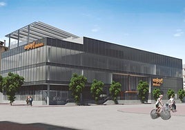 Simulación a pie de calle, de las futuras instalaciones deportivas.